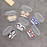 Lovely Girl Head Colored Contact Lens Case